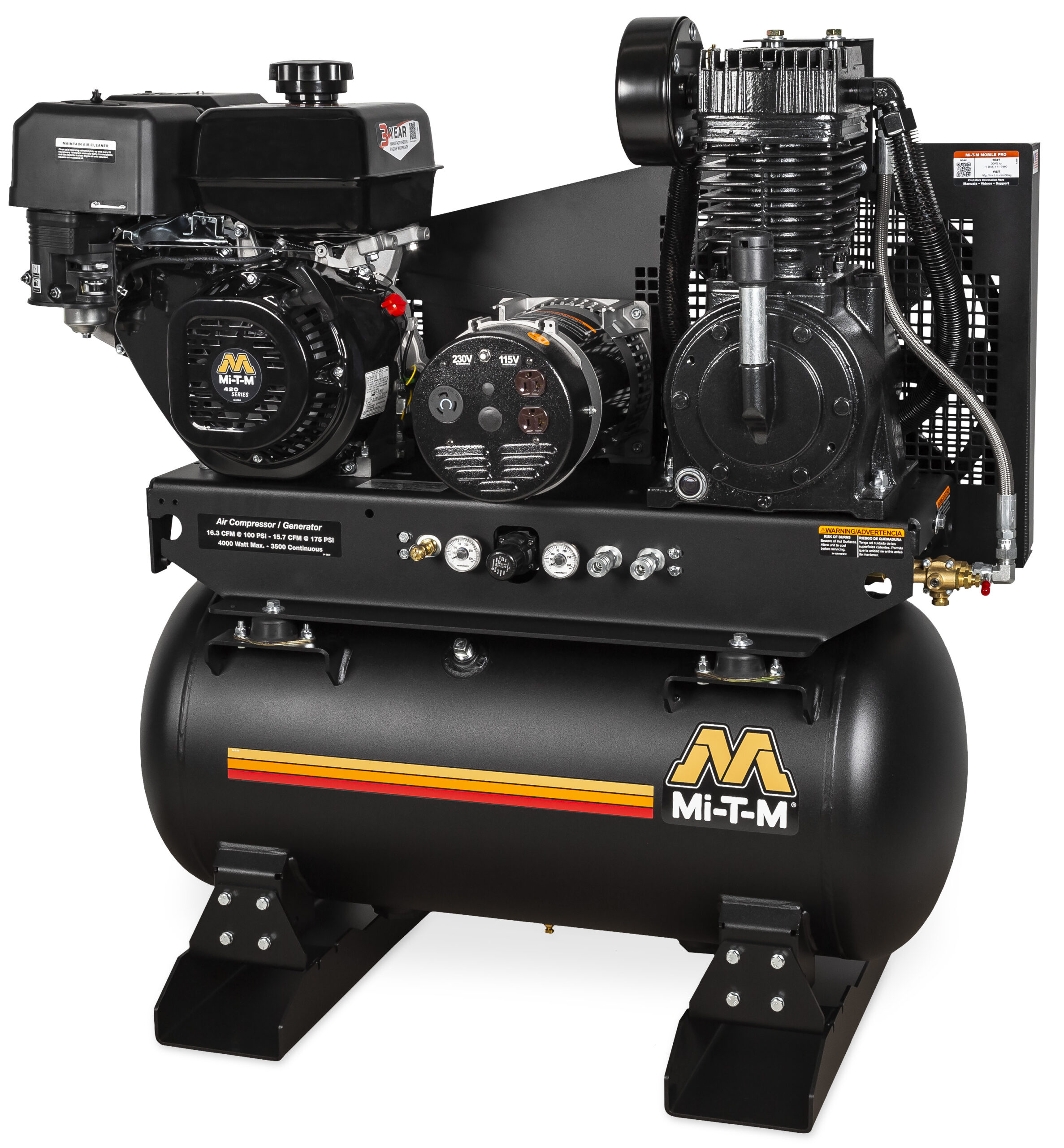 30-GALLON Industrial Two Stage - Gasoline AG2-SM14-30M