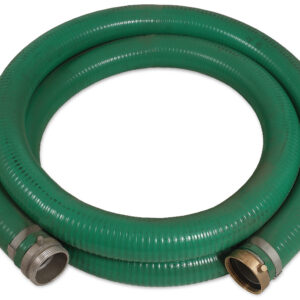 20-foot x 3-inch green PVC hard suction hose with fittings 15-0294