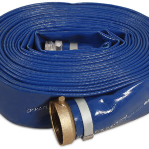 50-foot x 4-inch blue PVC soft discharge hose 15-0357